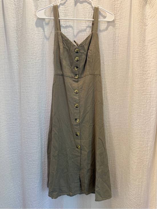 Japna Dresses & Skirts - Japna 100% Linen Midi Dress Tie Back NWT